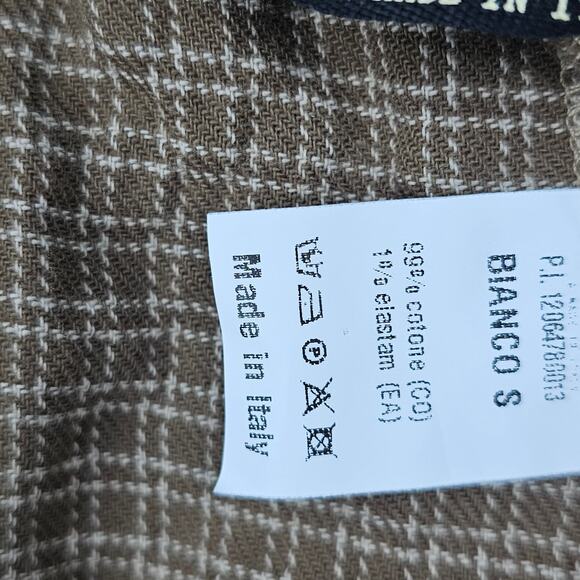 Mama B Pants Womens Large Brown Check Trouser Pull On Academia Lagenlook Classic - Picture 3 of 7